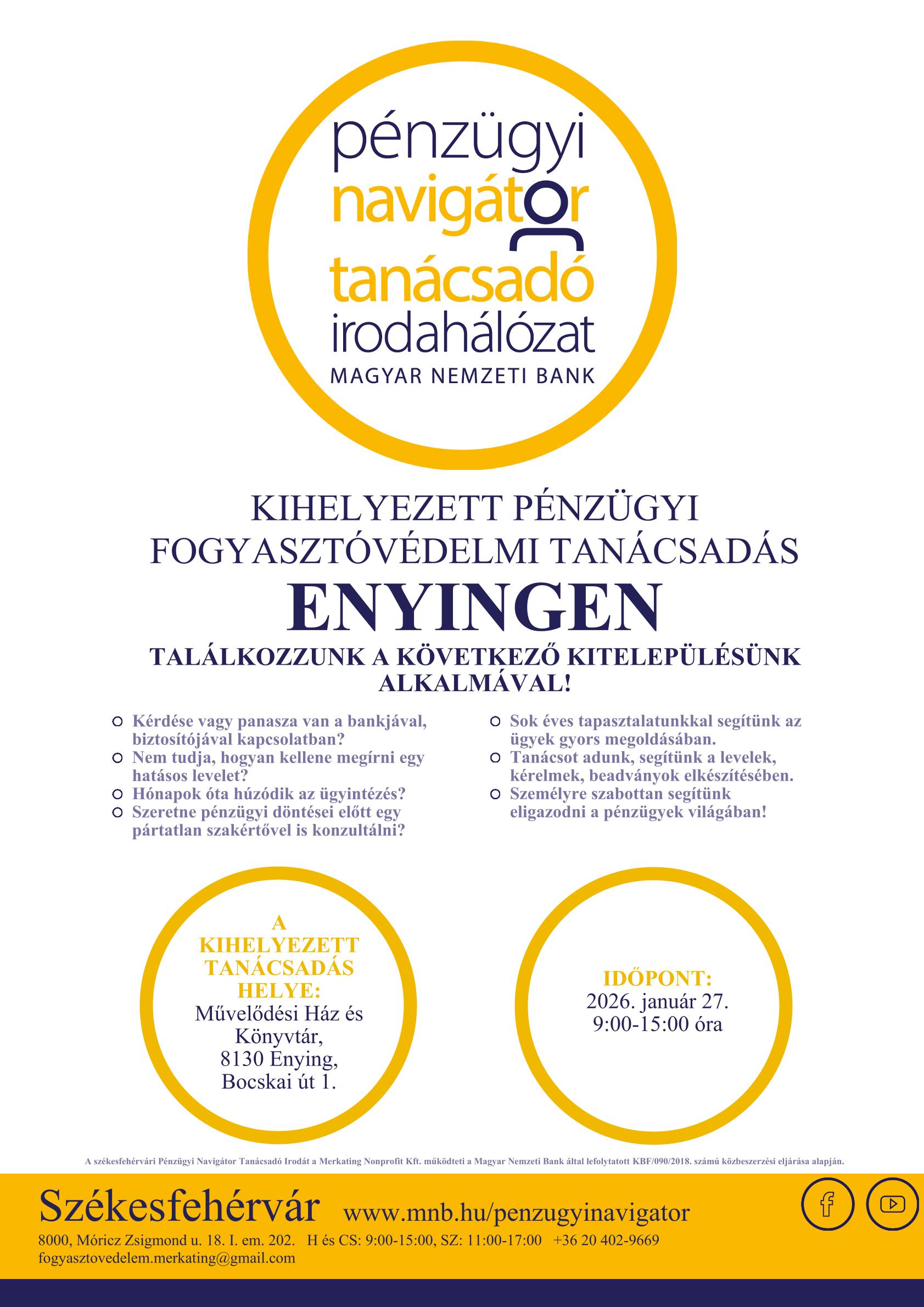 Székesfehérvár PNTI – Kitelepülés 2026.01. hóban – Enying 2026.01.27. @ Művelődési Ház és Könyvtár