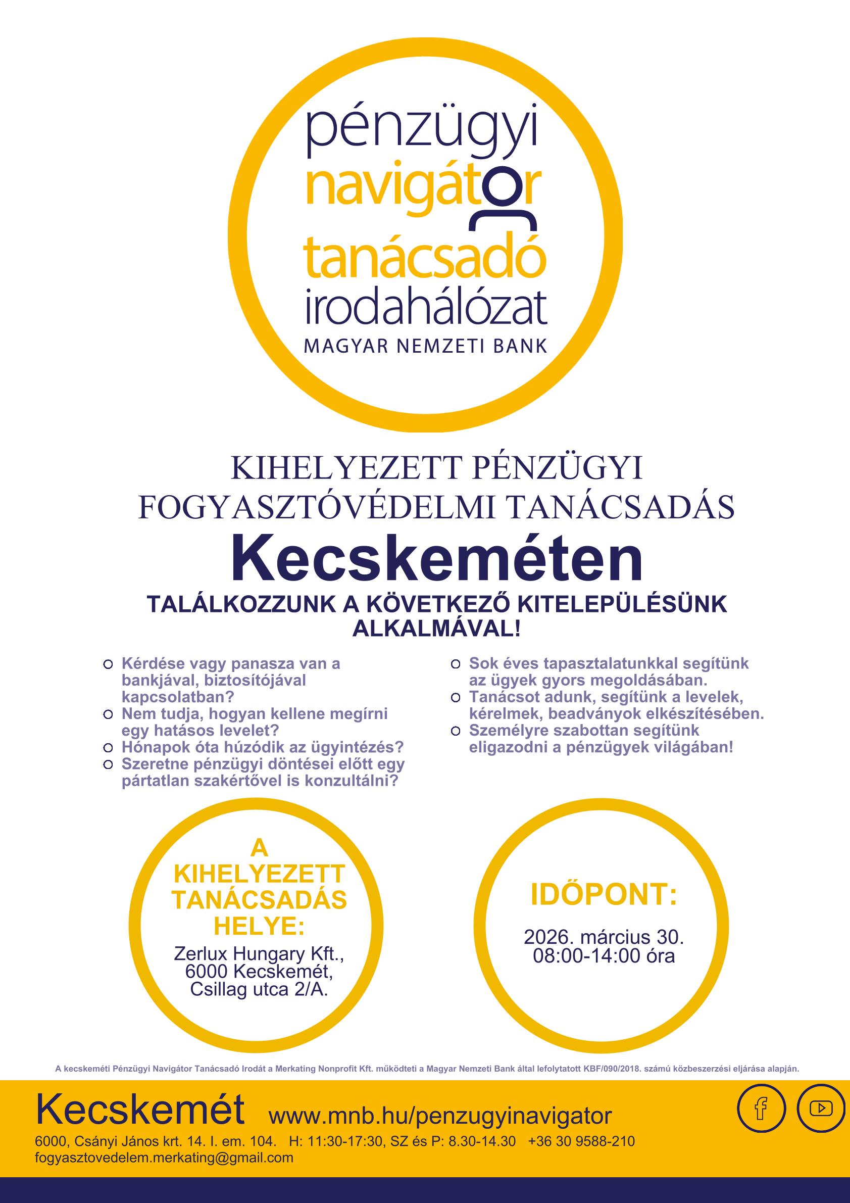 Kecskemét PNTI – Kitelepülés 2026.03. hóban – Kecskemét 2026.03.30. - vállalati @ Zerlux Hungary Kft - vállalati