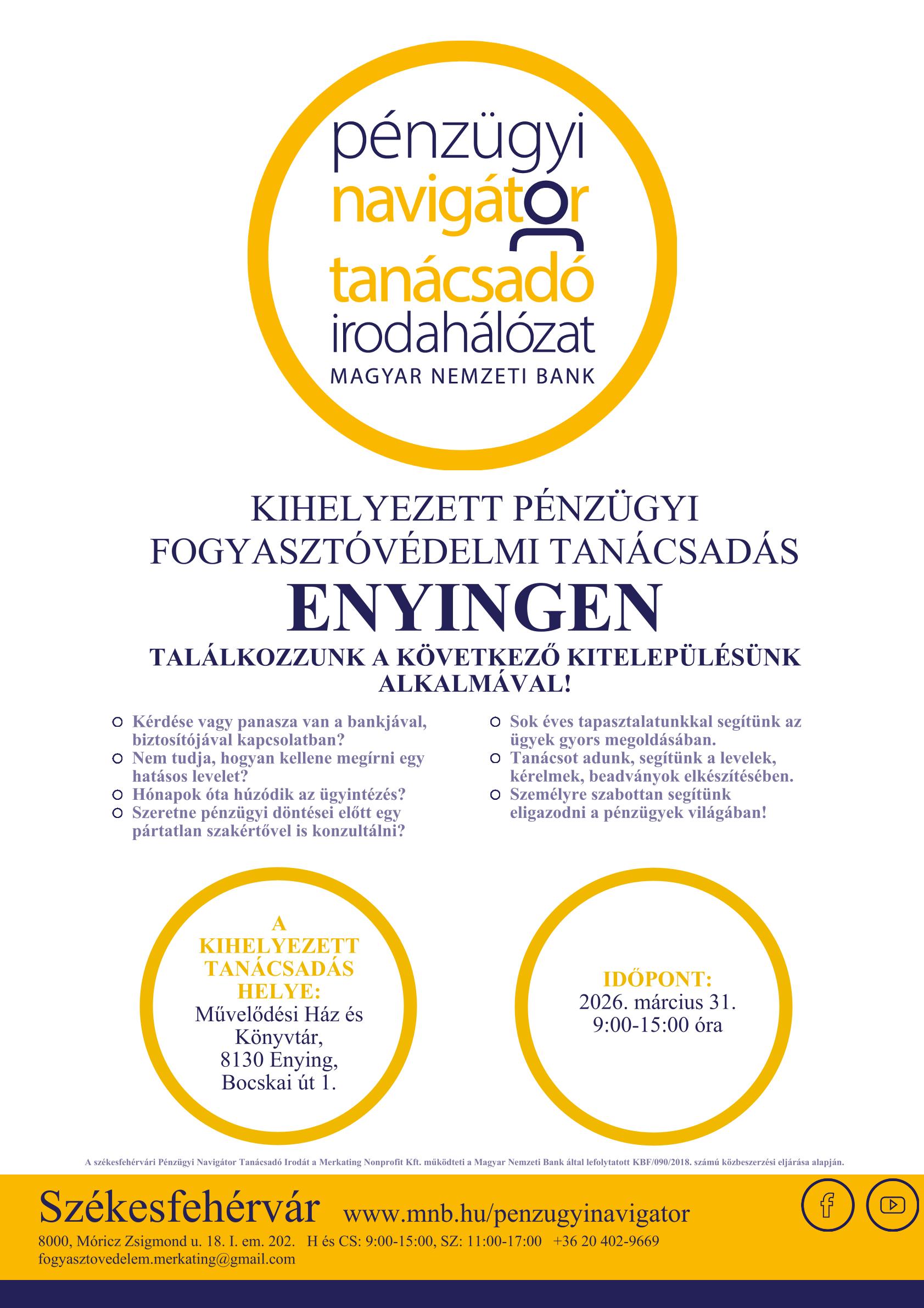 Székesfehérvár PNTI – Kitelepülés 2026.03. hóban – Enying 2026.03.31. @ Művelődési Ház és Könyvtár, Enying