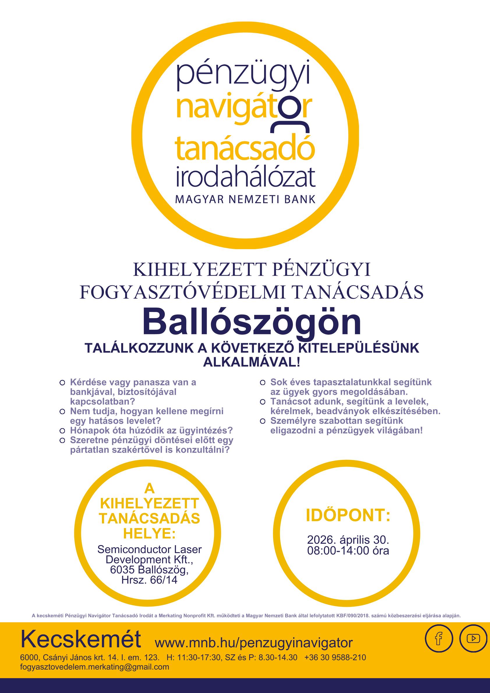 Kecskemét PNTI – Kitelepülés 2026.04. hóban – Ballószög 2026.04.30. - vállalati @ SLD Kft - vállalati